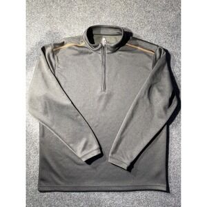 Bolle Golf Pullover Mens L Gray Excellent G-Therm 1/4 Zip Orange Stitching